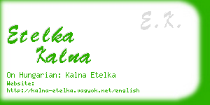 etelka kalna business card